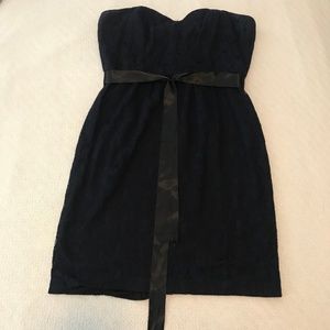 Adrianna Papell strapless cocktail dress Navy Lace